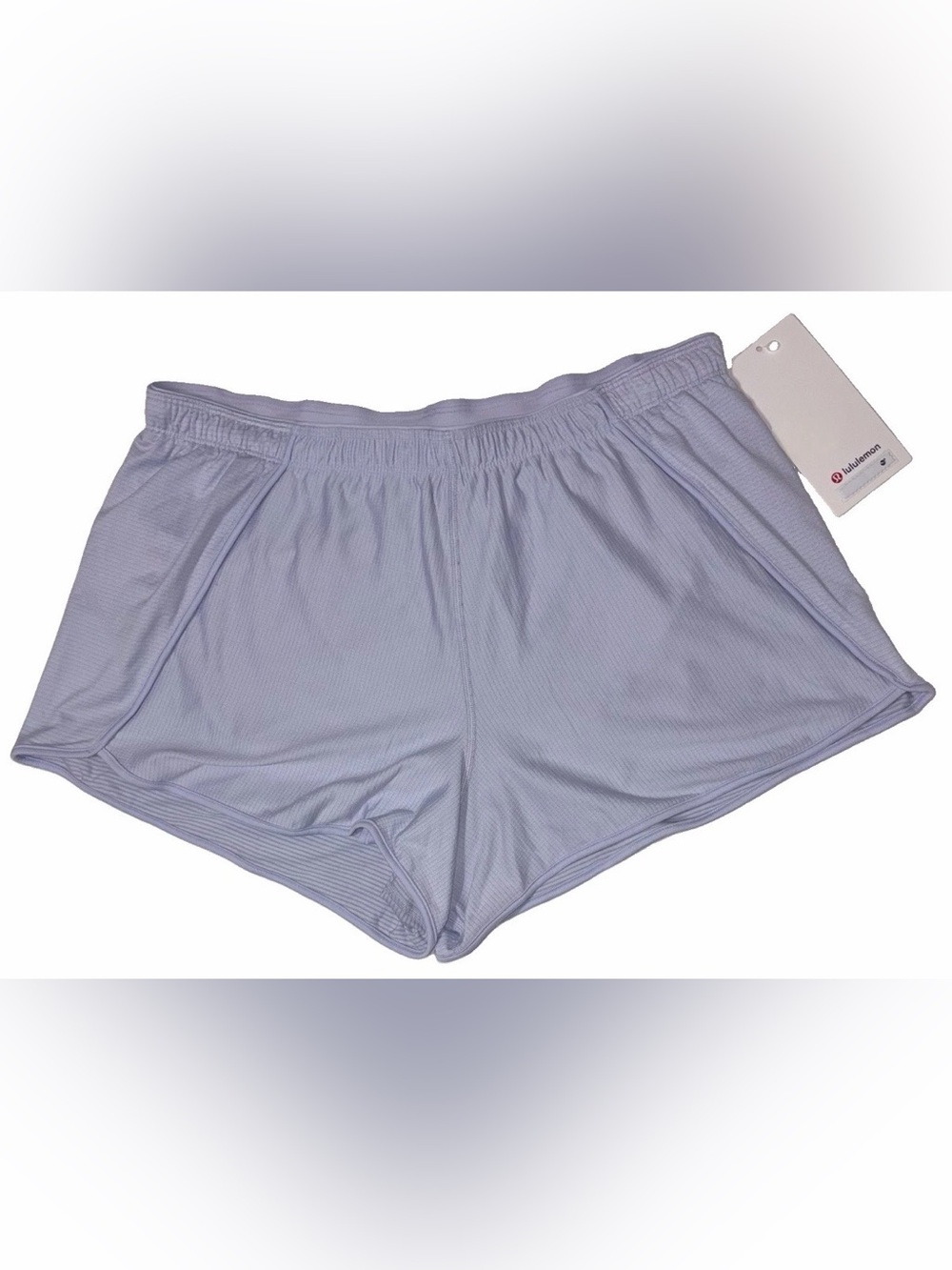 NWT•LULULEMON•SIZE 14•SWIFTLY MID RISE 3” SHORT*SERENE BLUE*AUTHENTIC*